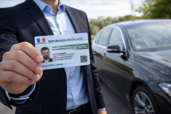 Carte professionnelle VTC Clichy